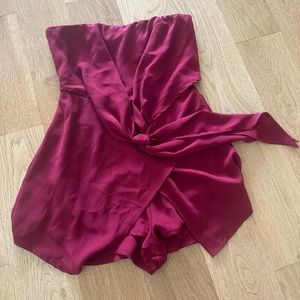 Strapless shorts jumper